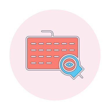 Tuş kaydedici ağ simgesi, vektör illüstrasyonu 