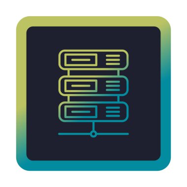 Veri sunucu simgesinin vektör illüstrasyonu 