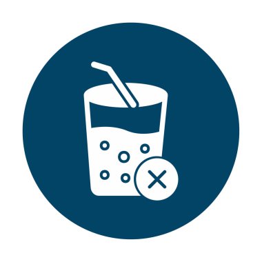 Meyve suyu işareti yok. Web simgesi basit illüstrasyon 