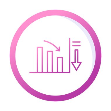 Basit grafik simgesi, vektör illüstrasyonunu azalt