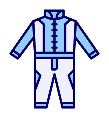 Race Suit web simgesi, vektör illüstrasyonu