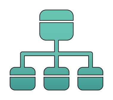 Modern Akış Çizelgesi simgesinin vektör çizimi                            