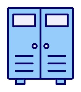 Lockers web simgesi, vektör illüstrasyonu                