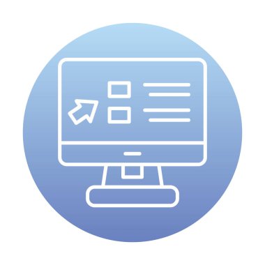 Basit Online Course Üniversitesi simgesi, vektör illüstrasyonu