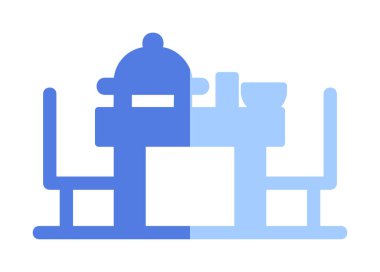 Basit ziyafet simgesi, vektör illüstrasyonu