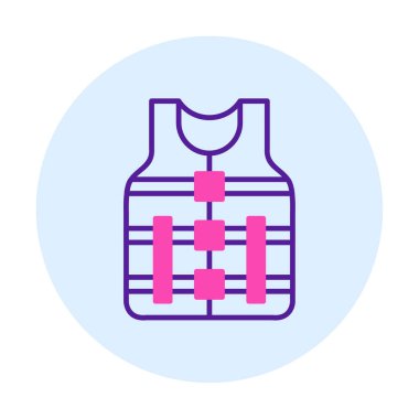 Güvenlik Yelekleri simgesi, vektör illüstrasyonu basit tasarım