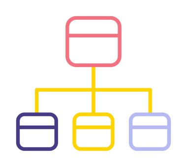 Modern Akış Çizelgesi simgesinin vektör çizimi                            