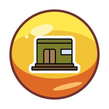 Sığınak düz ikon vektör çizimi