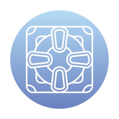 Lifesaver yassı simgesinin vektör çizimi, cankurtaran sembolü  