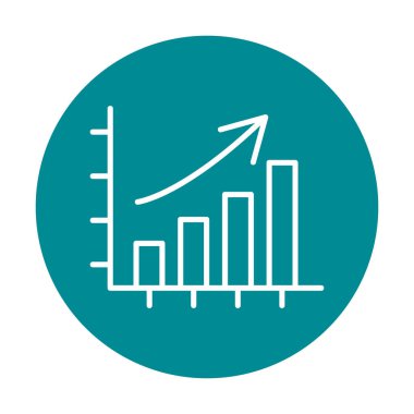 büyüyen grafik, bar grafiği vektör çizimi