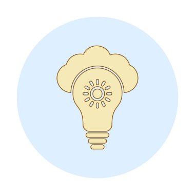 Bulut vektör ikonu. düz biçim 