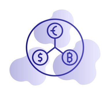 Basit Blockchain simgesi, vektör illüstrasyonu