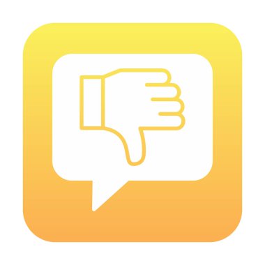 Hoşlanmıyorum. Web simgesi basit illüstrasyon 