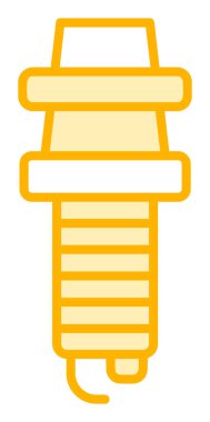 Buji simgesinin vektör illüstrasyonu