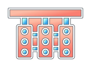 Trafik ışıkları web simgesi, vektör çizim 