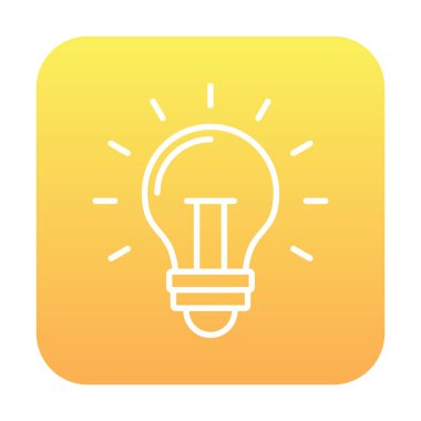 Ampul simgesi beyaz arkaplanda izole edildi 