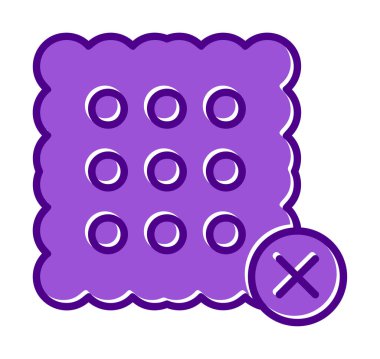 Basit Şekersiz simge, vektör illüstrasyonu