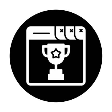 kupa ikonu vektör illüstrasyonu