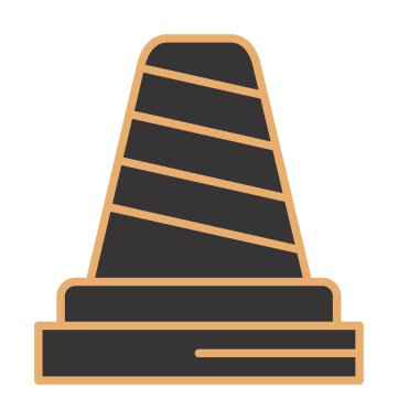 Basit trafik konisi vektör resimleme tasarımı