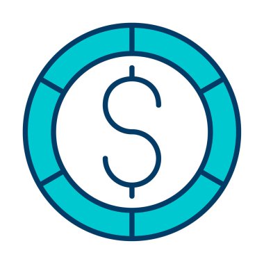 Dolar para simgesi, vektör illüstrasyonu