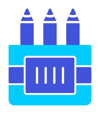 Renkli Kalem simgesi vektör illüstrasyonu