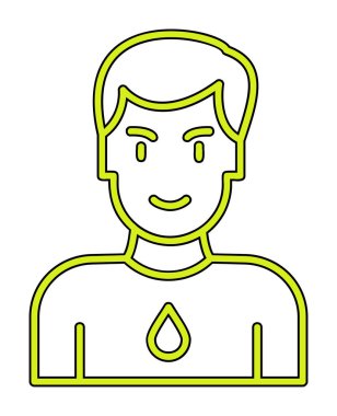 Basit Survivor kişi avatar simgesi, vektör illüstrasyonu