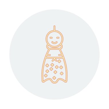 Teru Teru Bozu simgesi, vektör çizimi