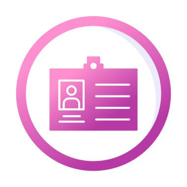 Üyelik Kartı simgesinin vektör illüstrasyonu