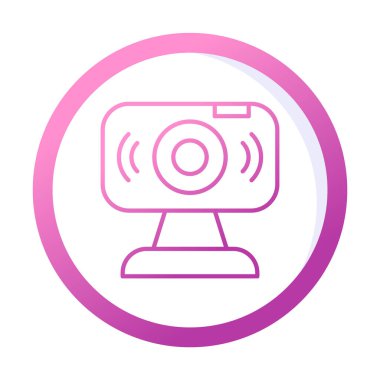 Web kamerası. Web simgesi basit illüstrasyon                   