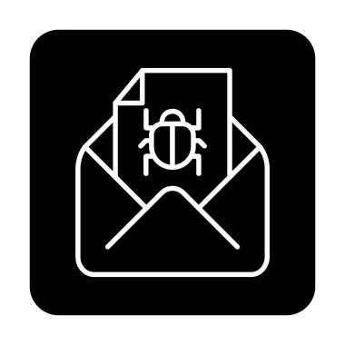 Basit çöp posta harfi simgesi, vektör illüstrasyonu