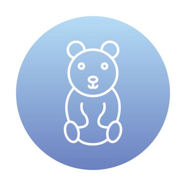  Oyuncak Ayı simgesi vektörü, illüstrasyon