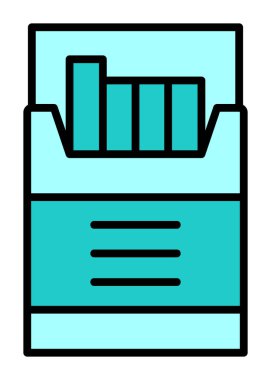 Sigara Kutusu Web simgesi, vektör illüstrasyonu 