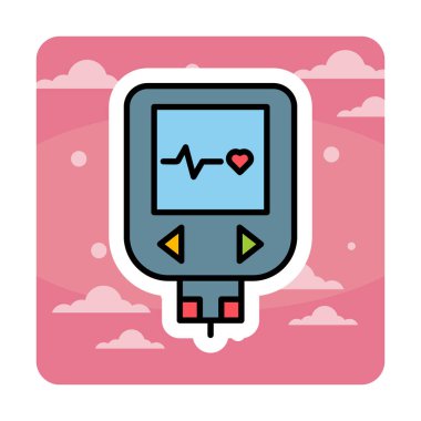 modern basit Glucometer resimleme