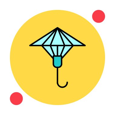 şemsiye simgesi vektör illüstrasyonu 