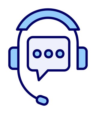 Basit Destek Hizmetleri simgesi, vektör illüstrasyonu