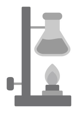 Basit Kimyasal Deney simgesi, vektör çizimi