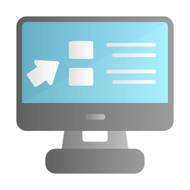 Basit Online Course Üniversitesi simgesi, vektör illüstrasyonu