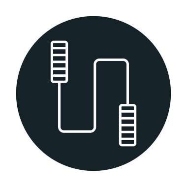 İp sporu ikonunu atlıyorum. Vektör illüstrasyonu 