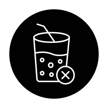 Meyve suyu işareti yok. Web simgesi basit illüstrasyon 