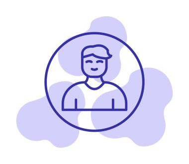 Profil simgesi vektör illüstrasyonu