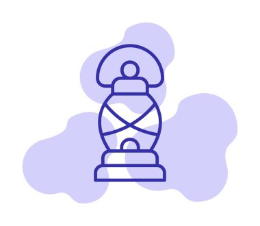 Basit düz El Feneri simgesi vektörü 