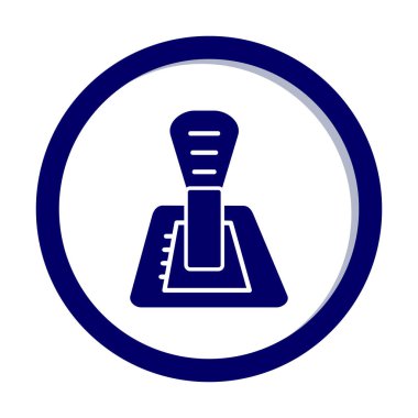 Araba vites kutusu web simgesi, vektör illüstrasyonu