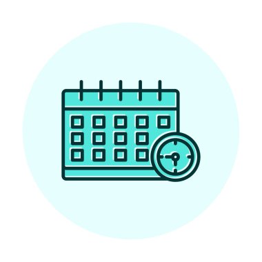 Takvim simgesi. Son teslim tarihi simgesi, vektör illüstrasyon tasarımı