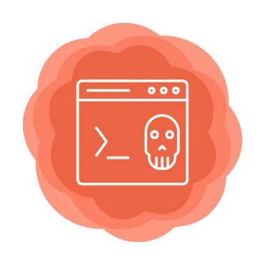 bilgisayar terminali simgesi, vektör illüstrasyonu basit tasarım