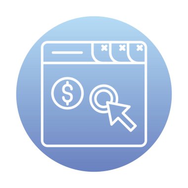 Her Tıklama simgesine Öde, vektör illüstrasyonu