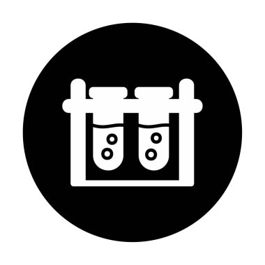 test tüpleri vektör düz renk simgesi 