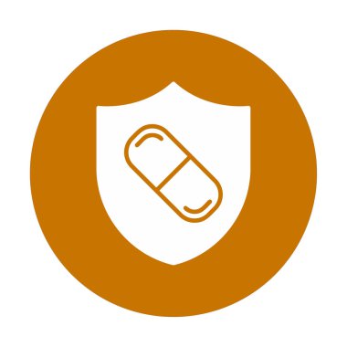 medical shield icon vector illustration 