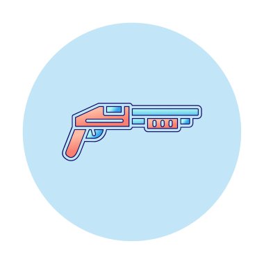 Pompalı düz simge, vektör illüstrasyonu