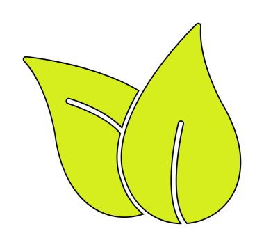 ekoloji sembolü, yaprak simgesi, vektör illüstrasyon grafiği