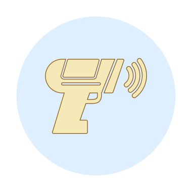 Basit barkod tarayıcı simgesi, vektör illüstrasyonu